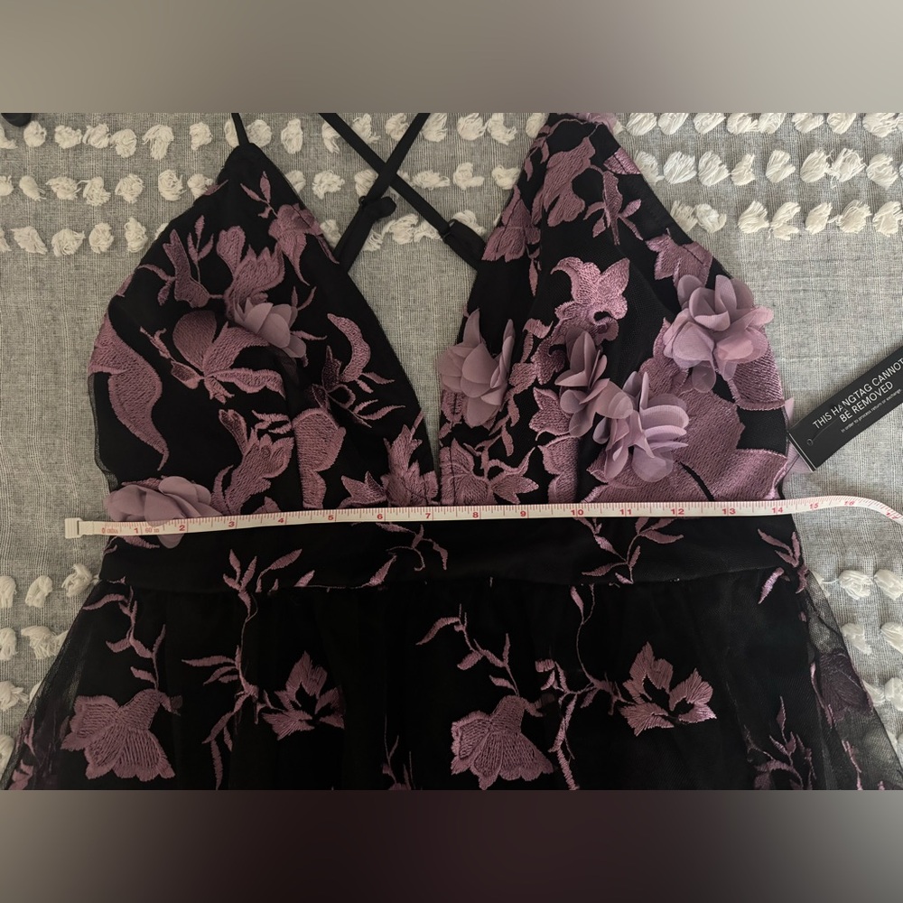 VENUS Black and Purple Floral Maxi Dress - Picture 9 of 10
